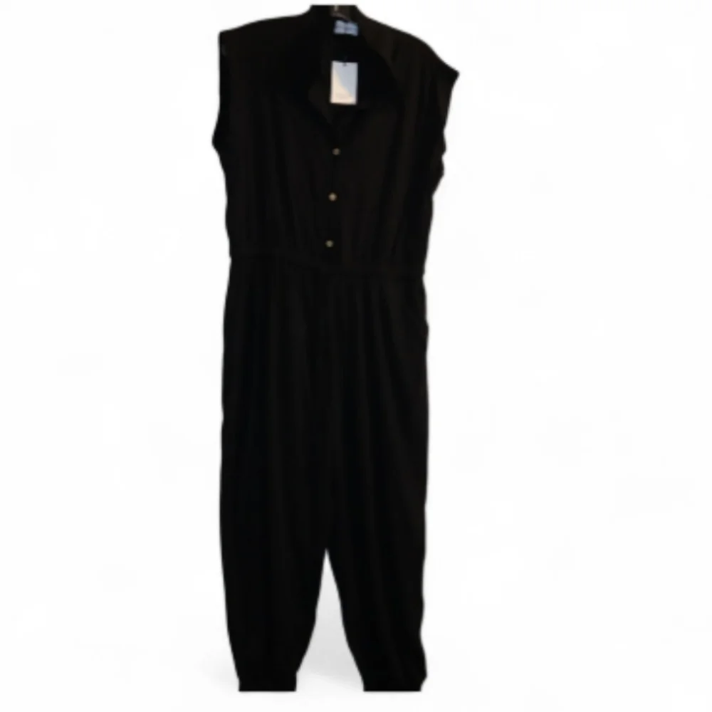 Hayes    Sleeveless Jumpsuit  Black Size XL Petite Short Story - Picture 4 of 12